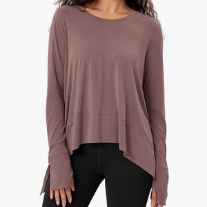 ODODOS Women's Modal Soft Long Sleeve Tee with Thumb Hole